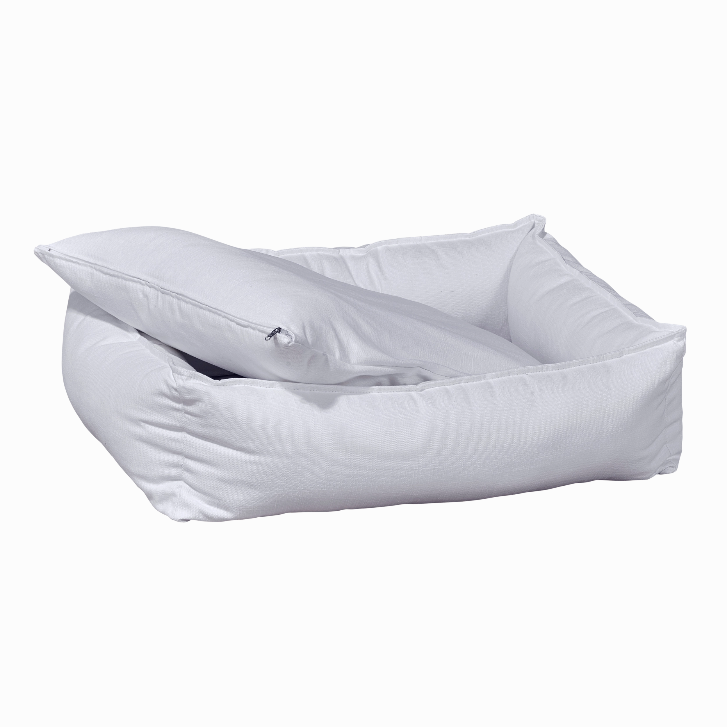 Lounge Bed | Pure White Linen