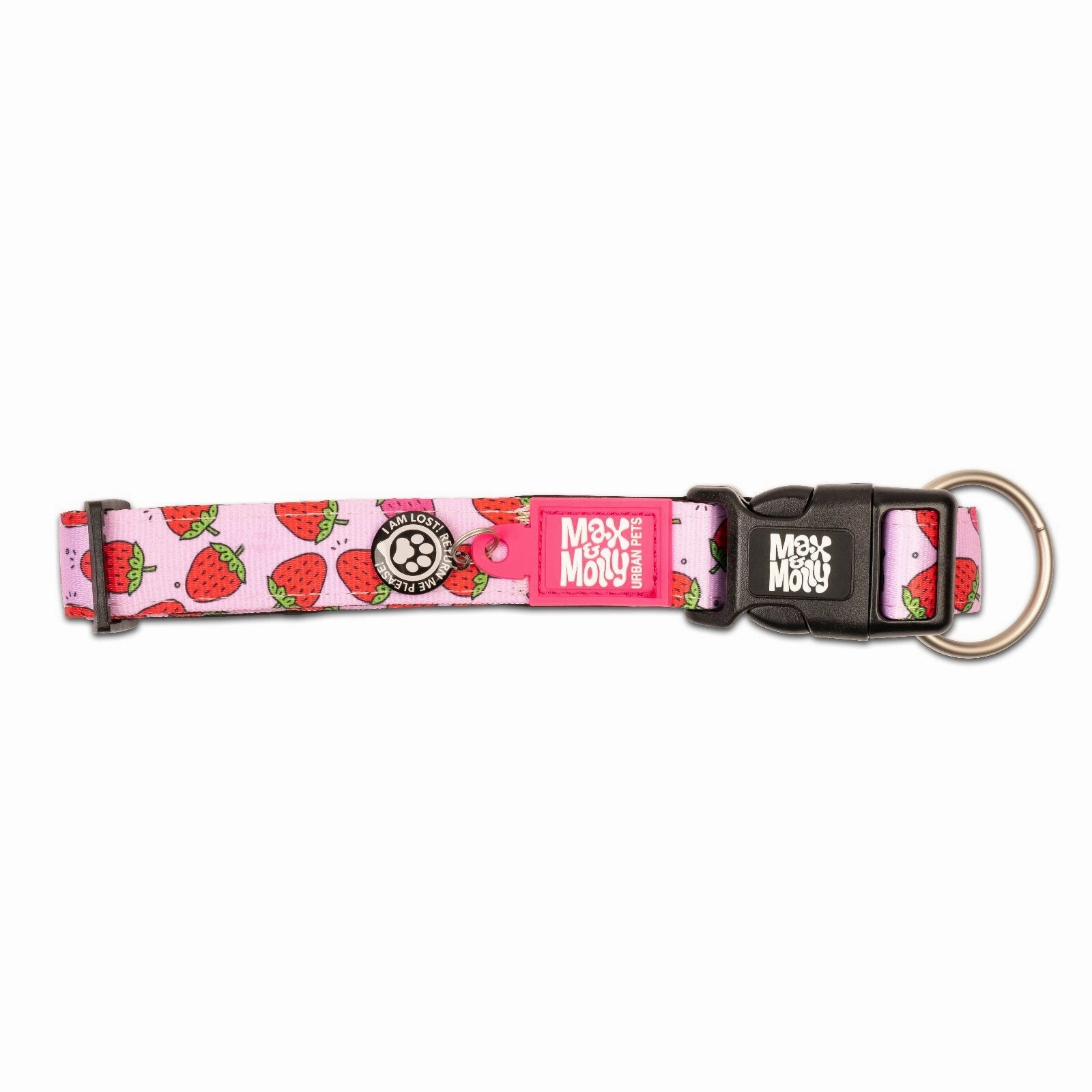 Max & Molly Strawberry Dream Smart ID Dog Collar Large