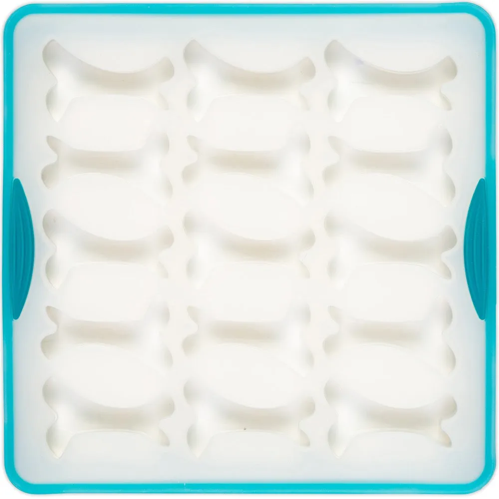 Messy Mutts Silicone Bake & Freeze Dog Treat Maker (15 Small Bones, Clear)