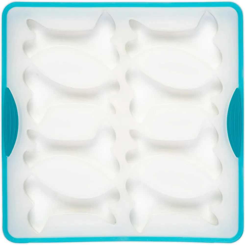 Messy Mutts Silicone Bake & Freeze Dog Treat Maker (8 Large Bones, Grey)