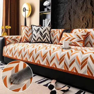 Modern Scandinavian Pet-Friendly Chenille Non-Slip Couch Cover