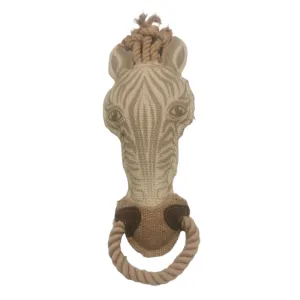 NutraPet The Tug Zebra Squeaky Toy for Dogs