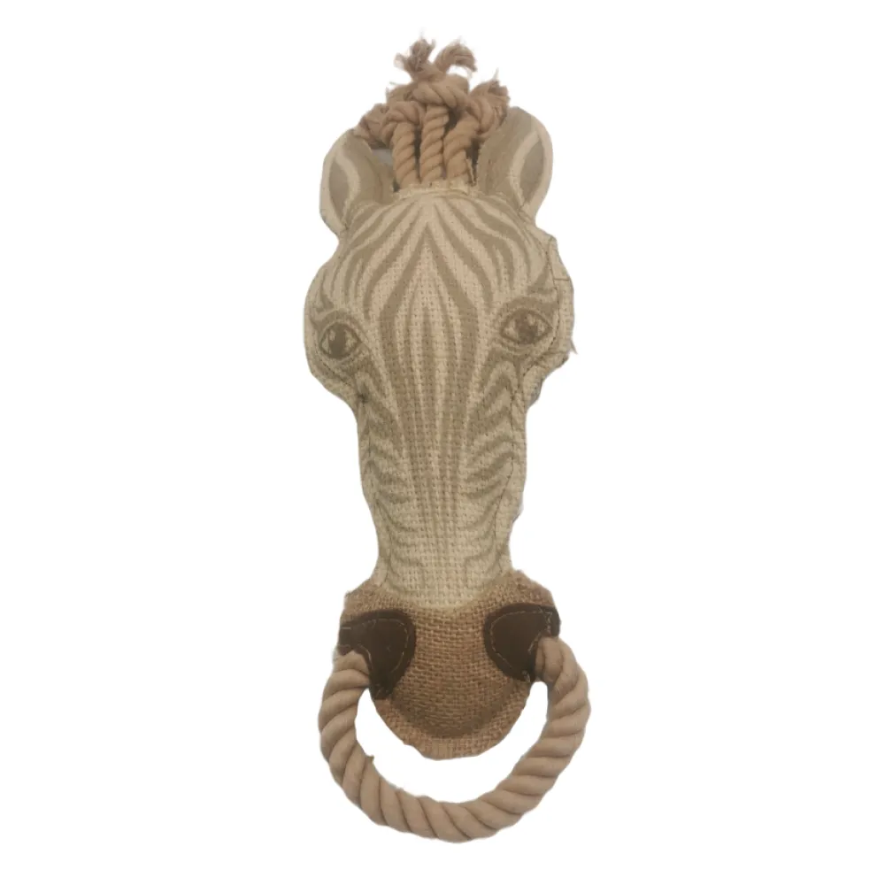 NutraPet The Tug Zebra Squeaky Toy for Dogs