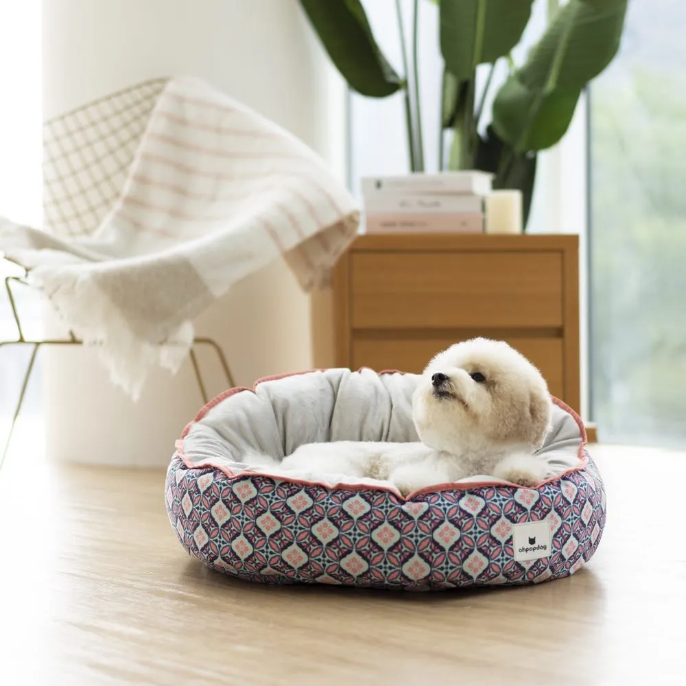 Ohpopdog Heritage Reversible Dog Bed (Bunga Peach 6)