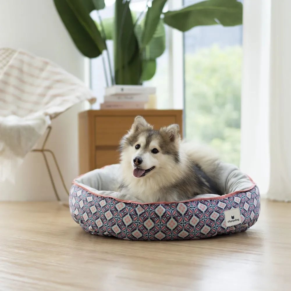 Ohpopdog Heritage Reversible Dog Bed (Bunga Peach 6)