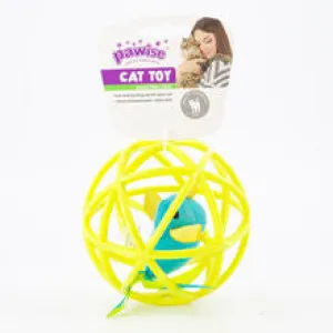 Pawise Cat Cage Ball W/Sound Mouse