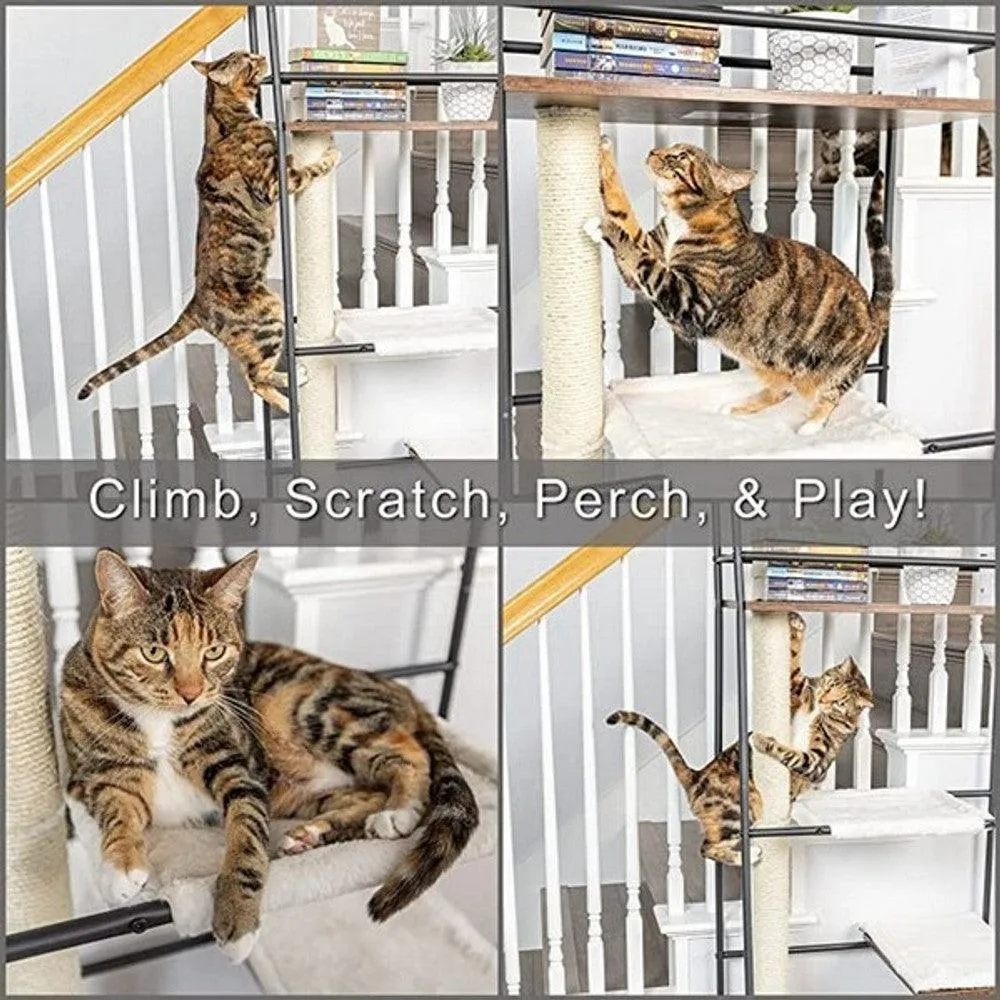 PetFusion Modern Cat Tower and Bookshelf - CLEARANCE