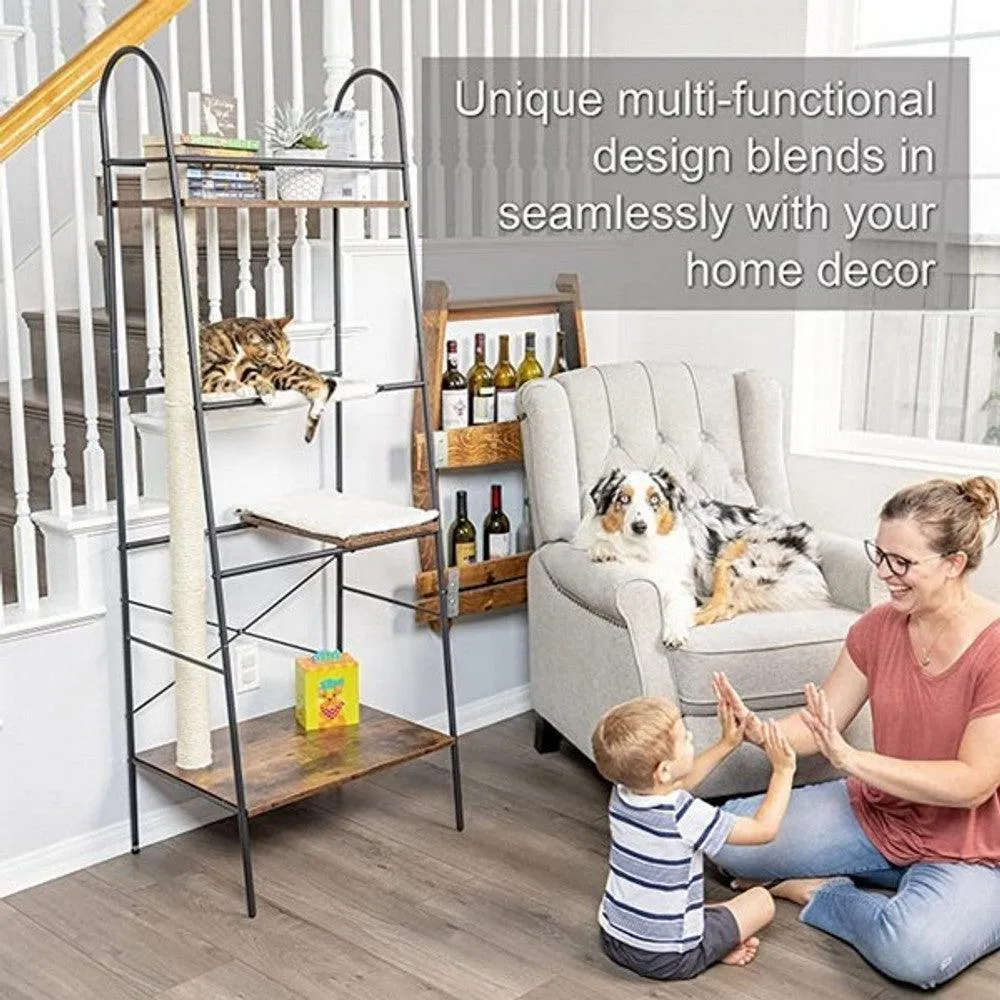 PetFusion Modern Cat Tower and Bookshelf - CLEARANCE