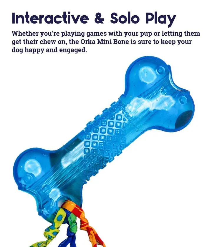 Petstages Orka Mini Bone Royal Blue Dog Chew Toy - Small