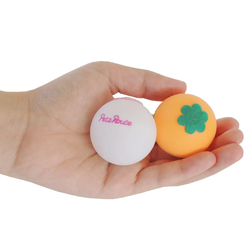 Petz Route Ping-Pong Ball With Silvervine Cat Toys 2pc