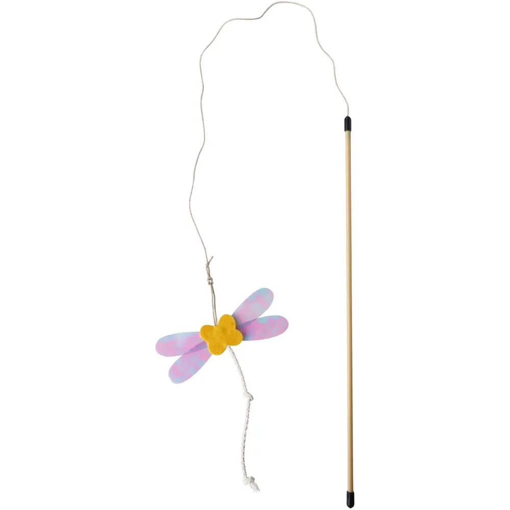 Petz Route Rustling With Paper String Cat Wand Toy (Butterfly)