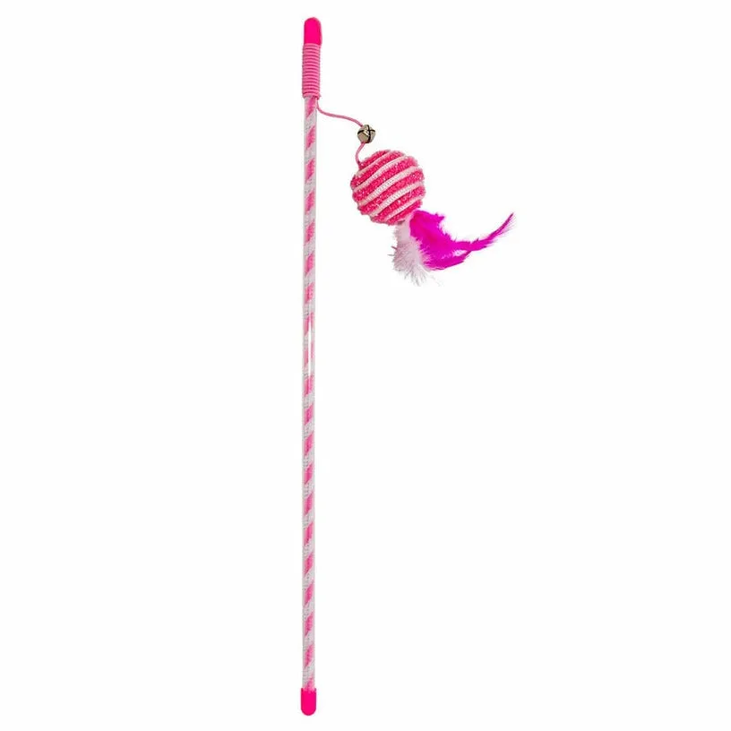 Playing rod Catchy glitter ball 45,5x5x5cm pink