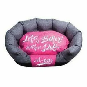 PRAGUE BASKET - M // SIZE: 65 X 40 X 26 CM PINK & GREY