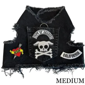 Pups of Anarchy Denim Harness Vest