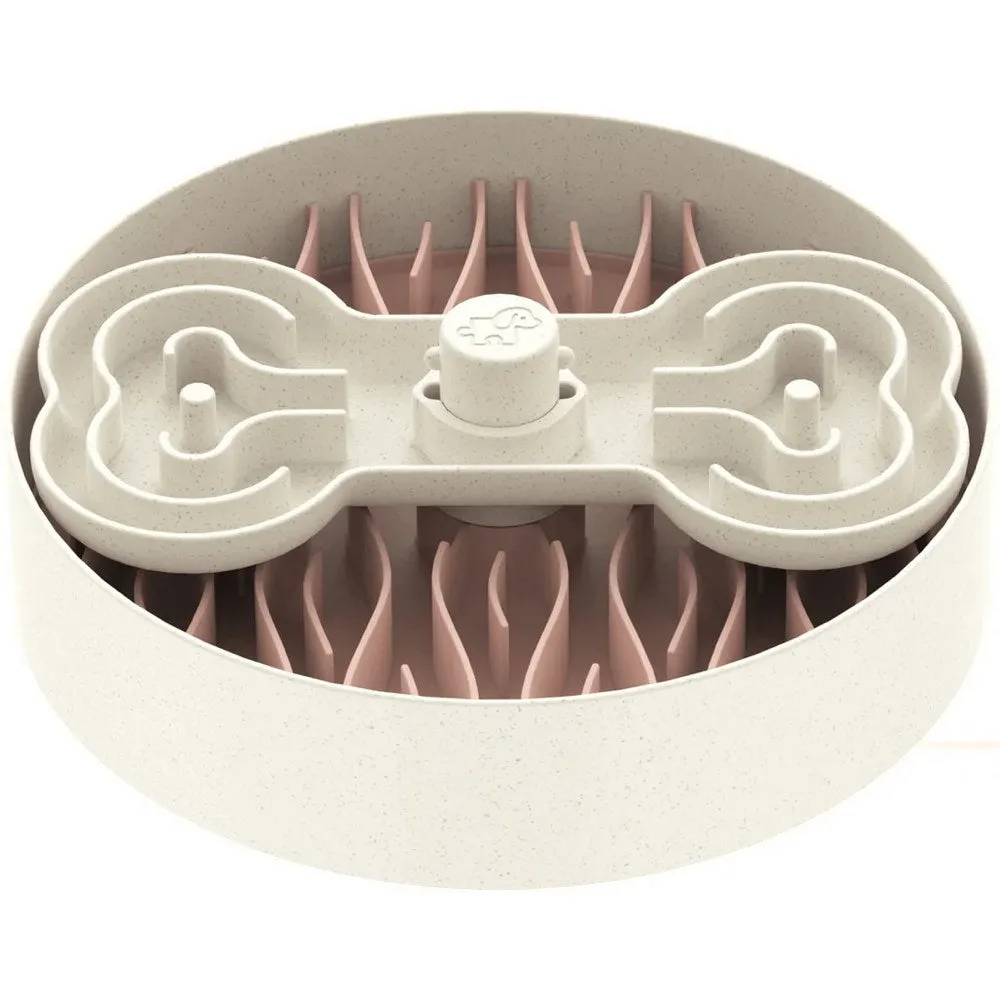 Puzzle Feeder Interactive Dog Bowl (Broken Wave, Pink)