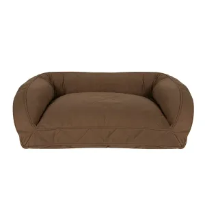 Quilted Microfiber Bolster Bed | Chocolate
