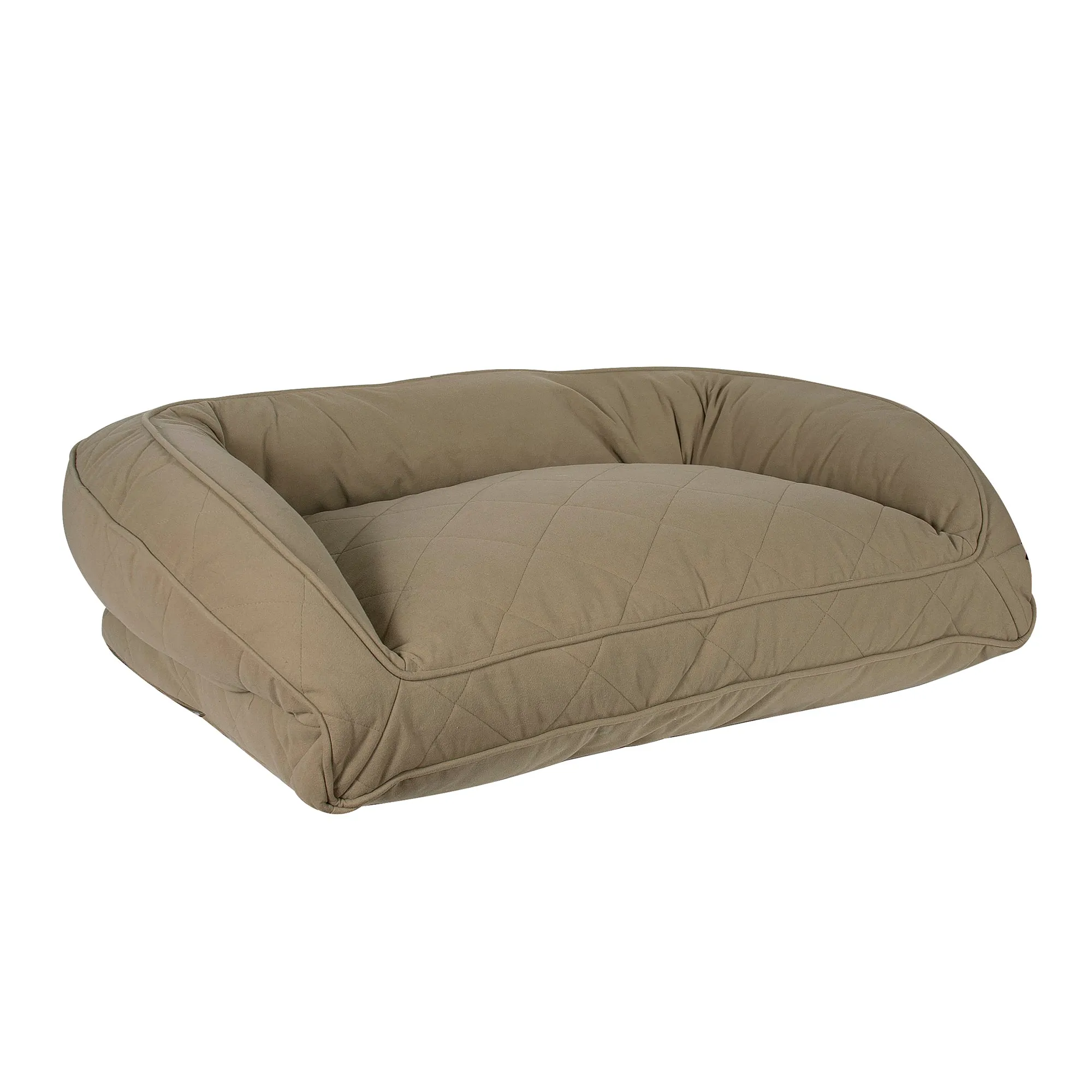 Quilted Microfiber Bolster Bed | Sage