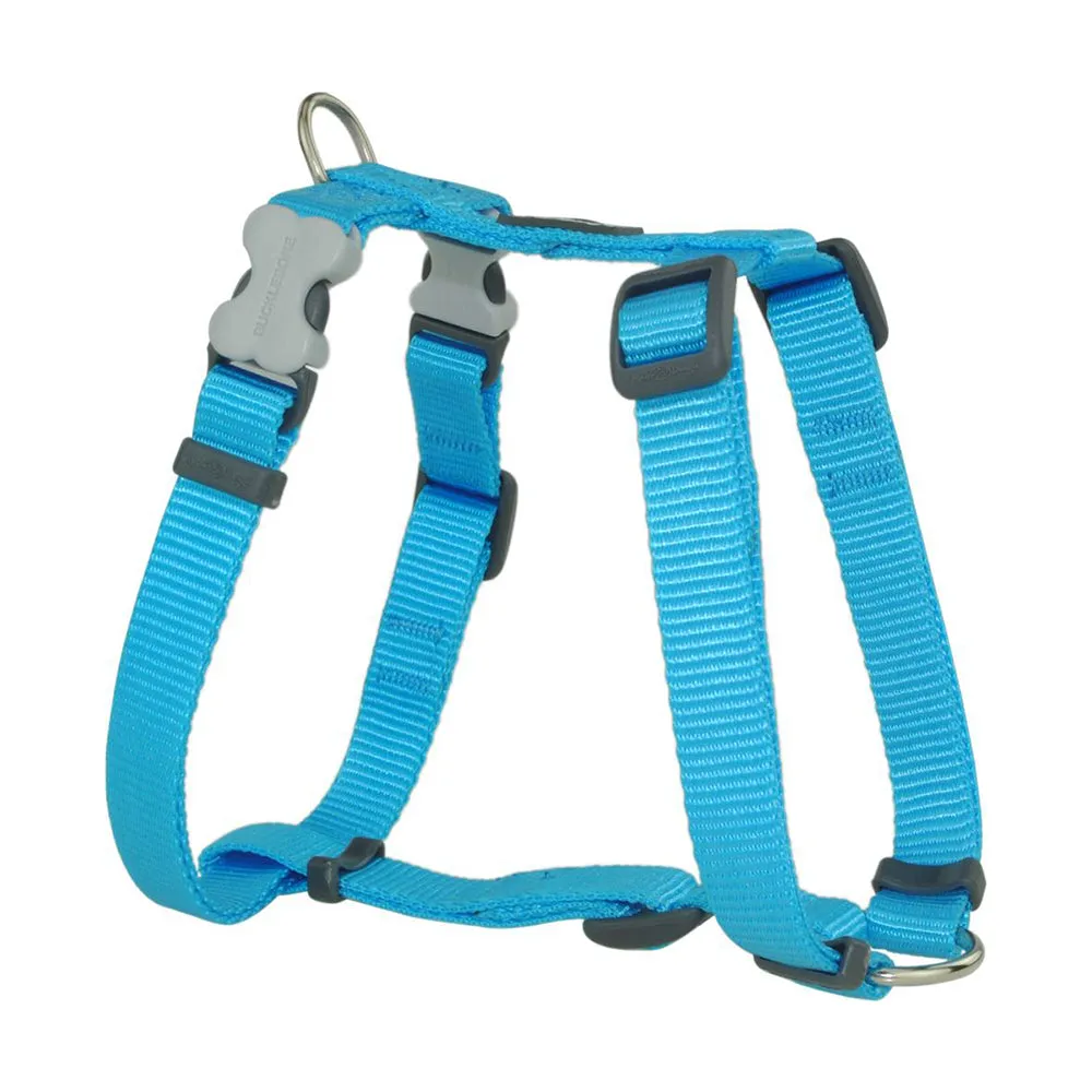 Red Dingo Dog Plain Harness Turquoise 15mm