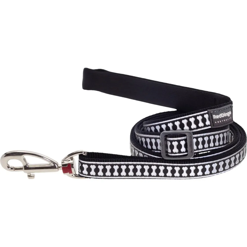Red Dingo Reflective Bones Dog Lead - Small
