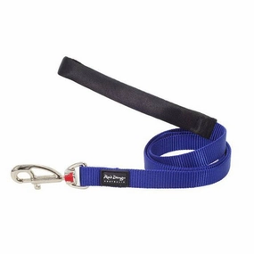 Red Dingo Dog Fixed Plain Lead Blue (25mm x 1.2m)