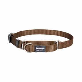 Red Dingo Dog Martingale Collar Brown (20mm x 32-47cm)