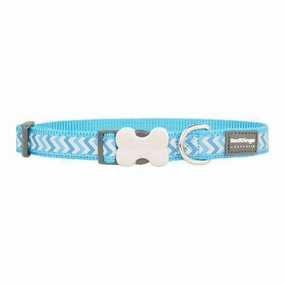 Red Dingo Dog Reflective Ziggy Collar Turquoise L