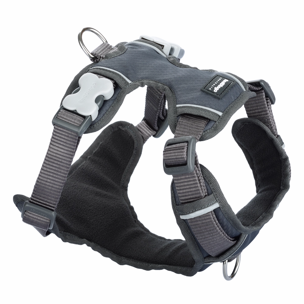 Red Dingo Padded Harness Grey XS