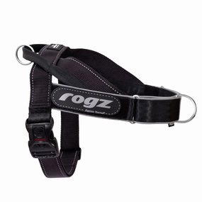 Rogz Utility LetzGo Personalised Harness Black Lge