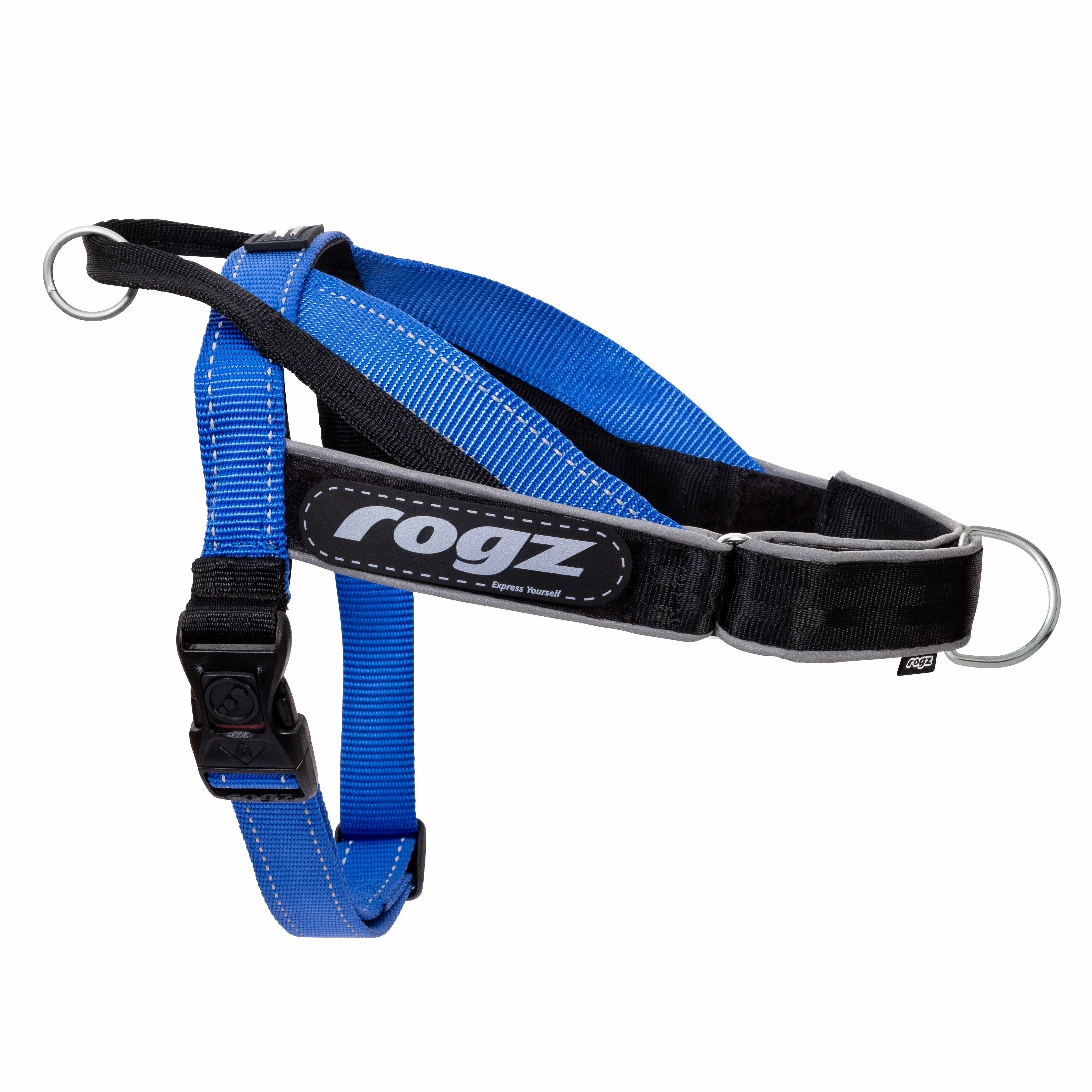 Rogz Utility LetzGo Personalised Harness Blue Med/Lge