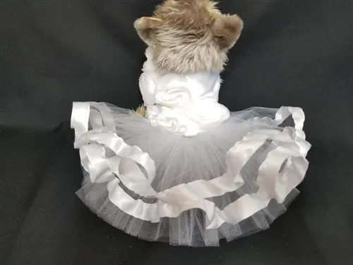 Rose Couture White Wedding Harness Dress