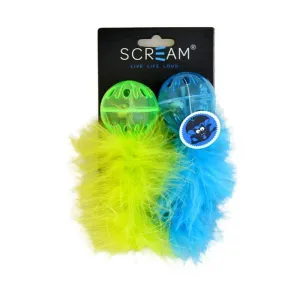 Scream Lattice Ball Green and Blue Cat Toy ($)($)