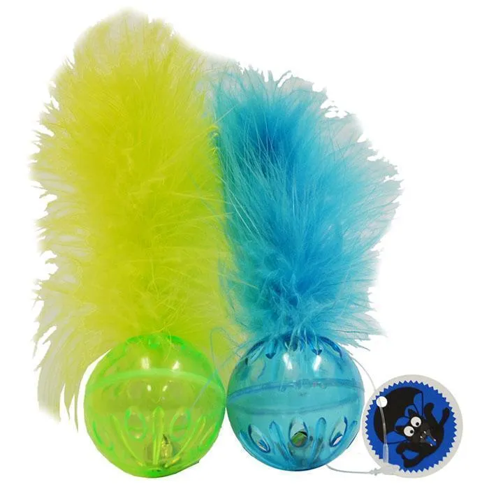 Scream Lattice Ball Green and Blue Cat Toy ($)($)