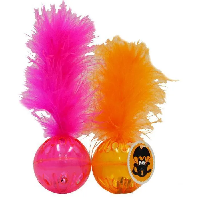 Scream Lattice Ball Orange and Pink Cat Toy ($)($)