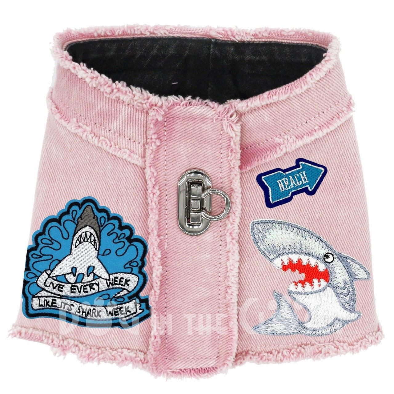 Shark Attack Denim Harness Vest in 3 Colors