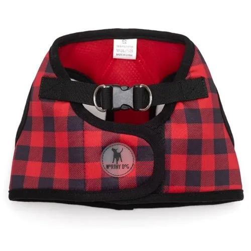 Sidekick Printed Buffalo Plaid Harness - Red
