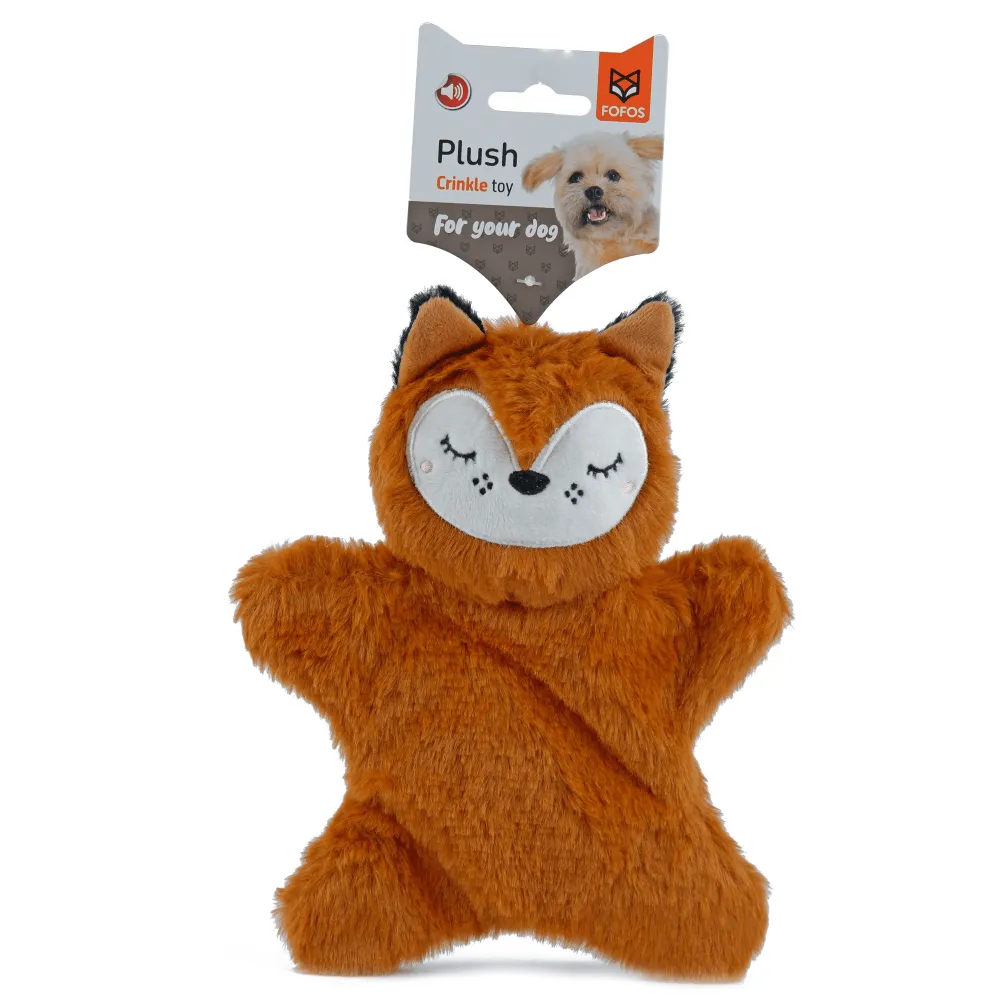 Skatrs Black Elevated Bed & Barkbutler x Fofos Glove Plush Fox Toy Dog Combo