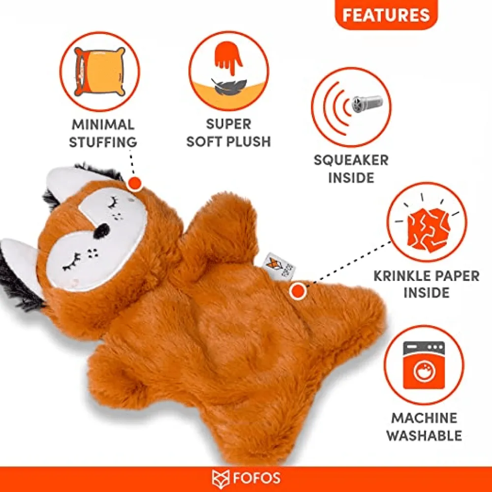Skatrs Black Elevated Bed & Barkbutler x Fofos Glove Plush Fox Toy Dog Combo