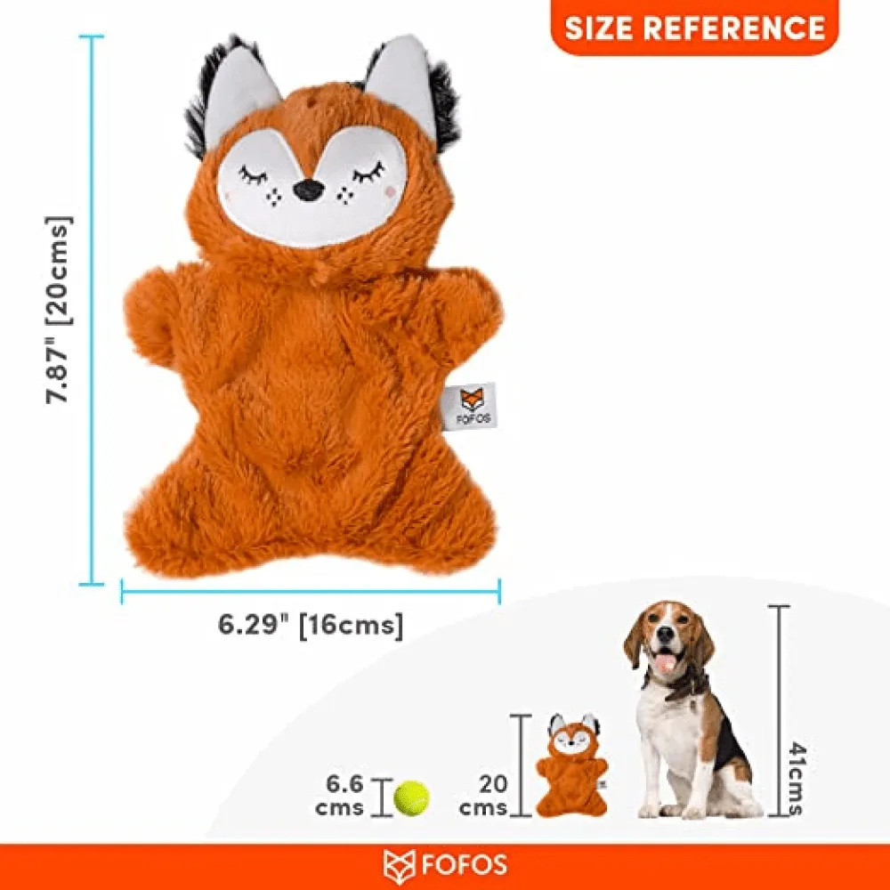 Skatrs Black Elevated Bed & Barkbutler x Fofos Glove Plush Fox Toy Dog Combo