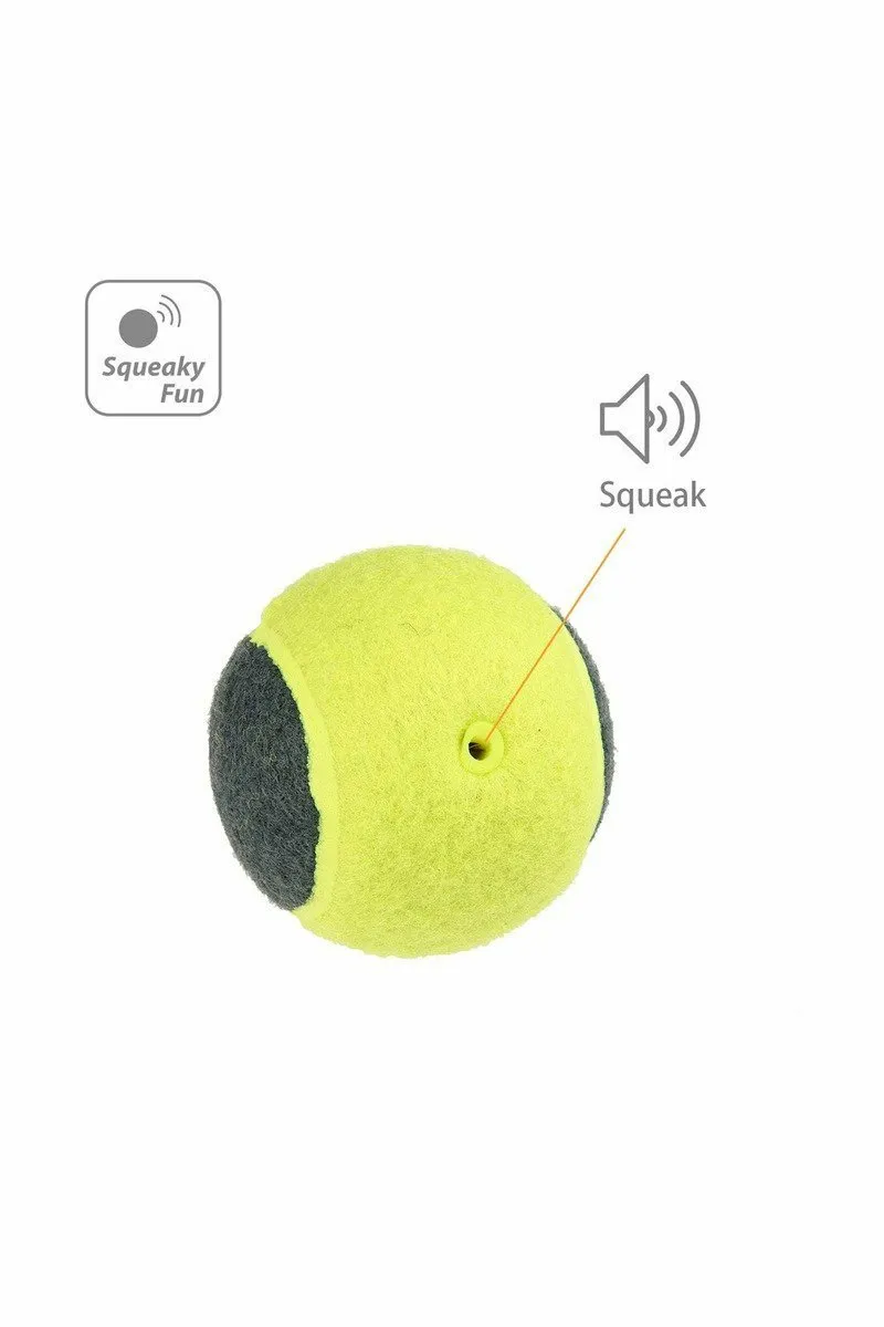 SKIPDAWG Squeaky Dog Tennis Balls (Pack of 4)