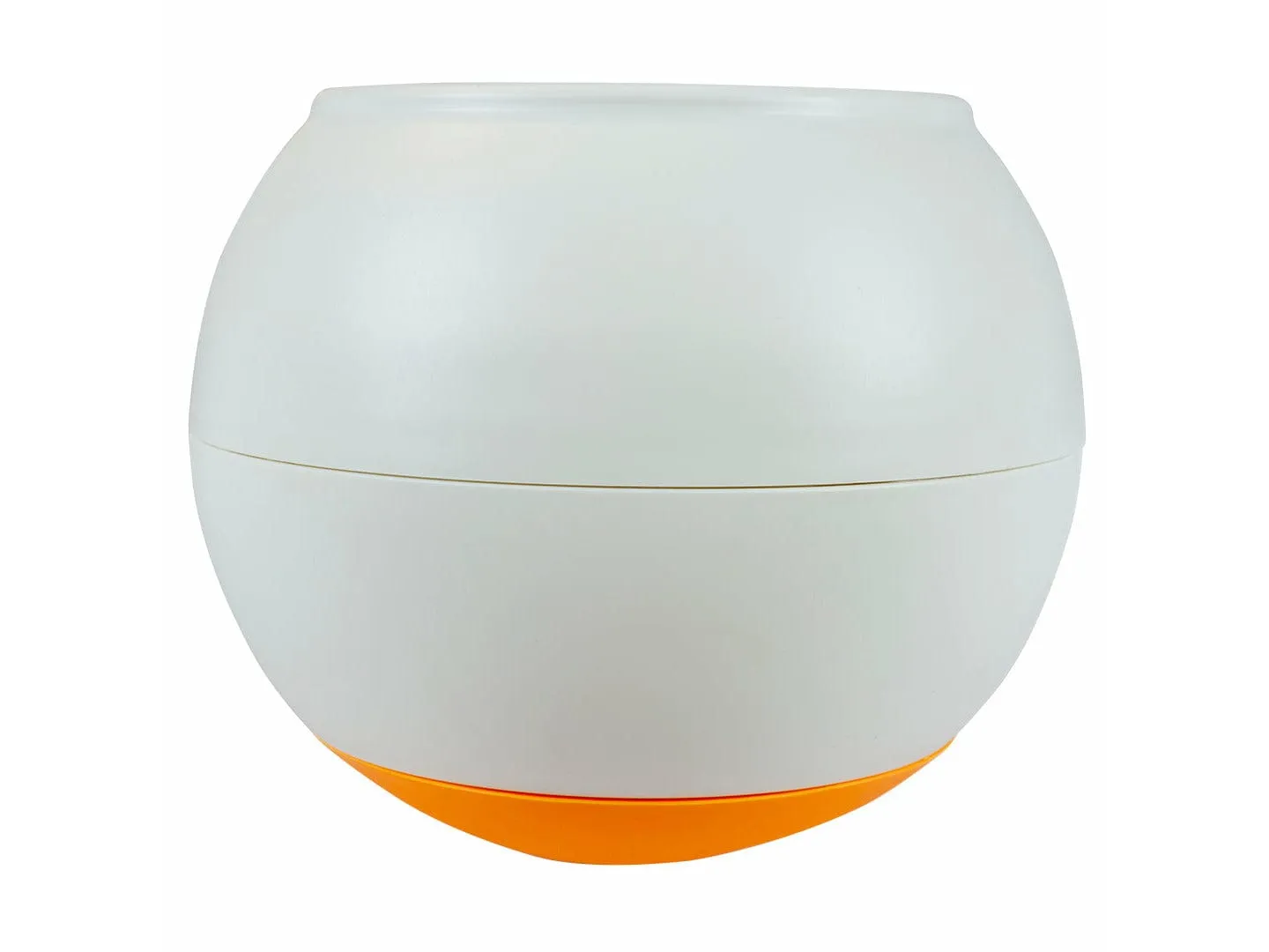 Slow down ball L - 17x16x17cm white/orange