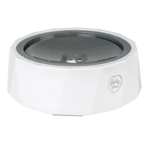 Splash-proof drinking bowl poly 1200ml - 22x22x7cm white/grey