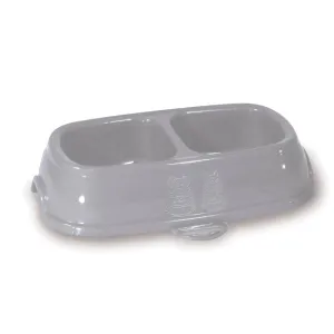 Stefanplast Break 13 Double Bowl Stone Grey 21cm x 13cm x H5cm