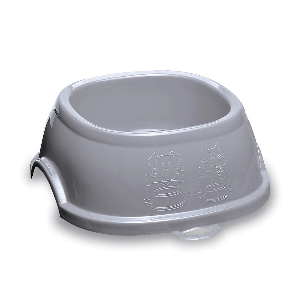 Stefanplast Break 3 Square Bowl Stone Grey 22cm x 22cm x H8cm