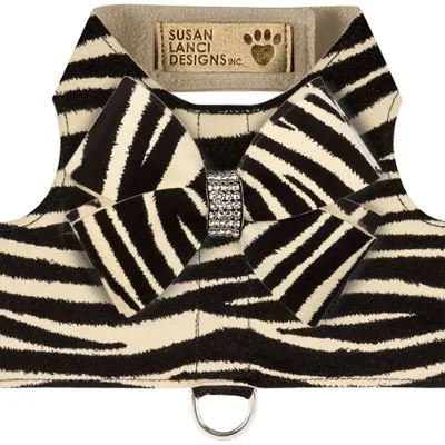 Susan Lanci Bailey Harness with Nouveau Bow Jungle Print Collection