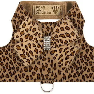 Susan Lanci Bailey Harness with Nouveau Bow Jungle Print Collection