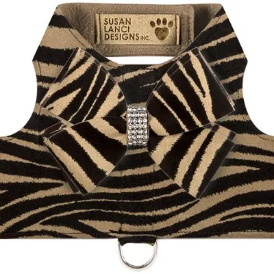 Susan Lanci Bailey Harness with Nouveau Bow Jungle Print Collection