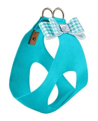 Susan Lanci Bimini Blue Houndstooth Big Bow Step In Harness