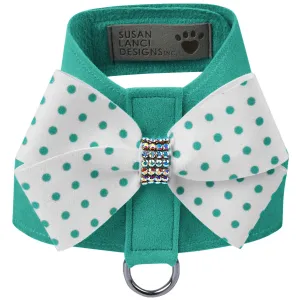 Susan Lanci Bimini Polka Dot Nouveau Bow Tinkie Harness with Ab Crystal