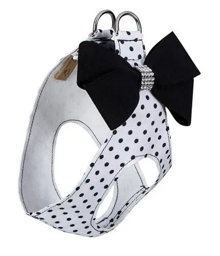Susan Lanci Black and White Polka Dot Nouveau Bow Step in Harness