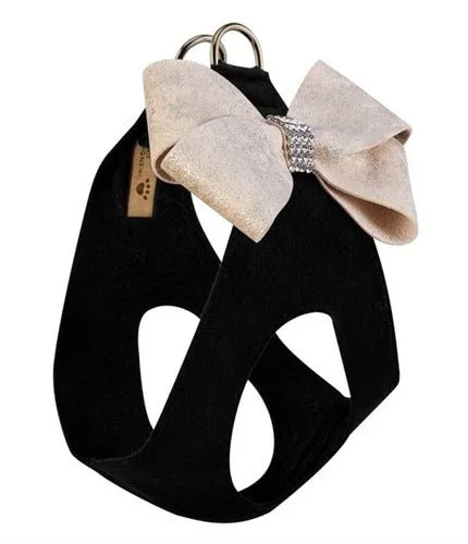 Susan Lanci Black with Champagne Glitzerati Nouveau Bow Step in Harness